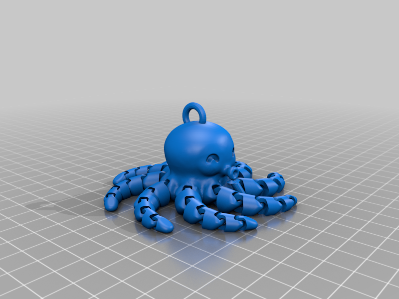 Cute Mini Octopus spiral with ring