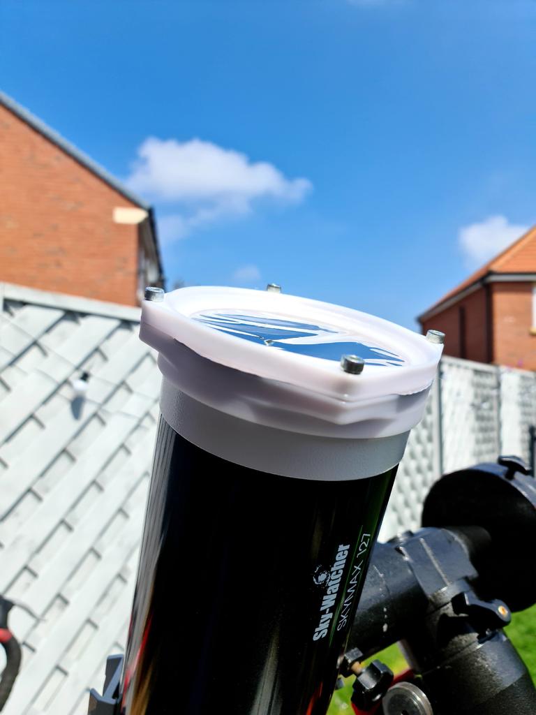 Solar filter holder for Celestron / Skywatcher 127mm Mak