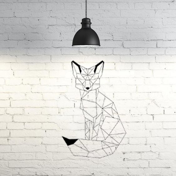 Fox II wall sculpture 2D