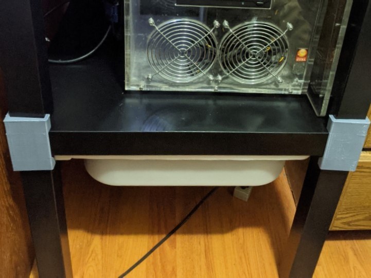 Brace connector for stacked IKEA Lack tables, no hardware and no support required
