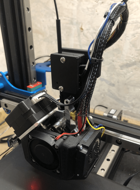 Filament Sensor Holder for Micro Swiss NG Direct Drive Extruder (Linear Rail Edition)