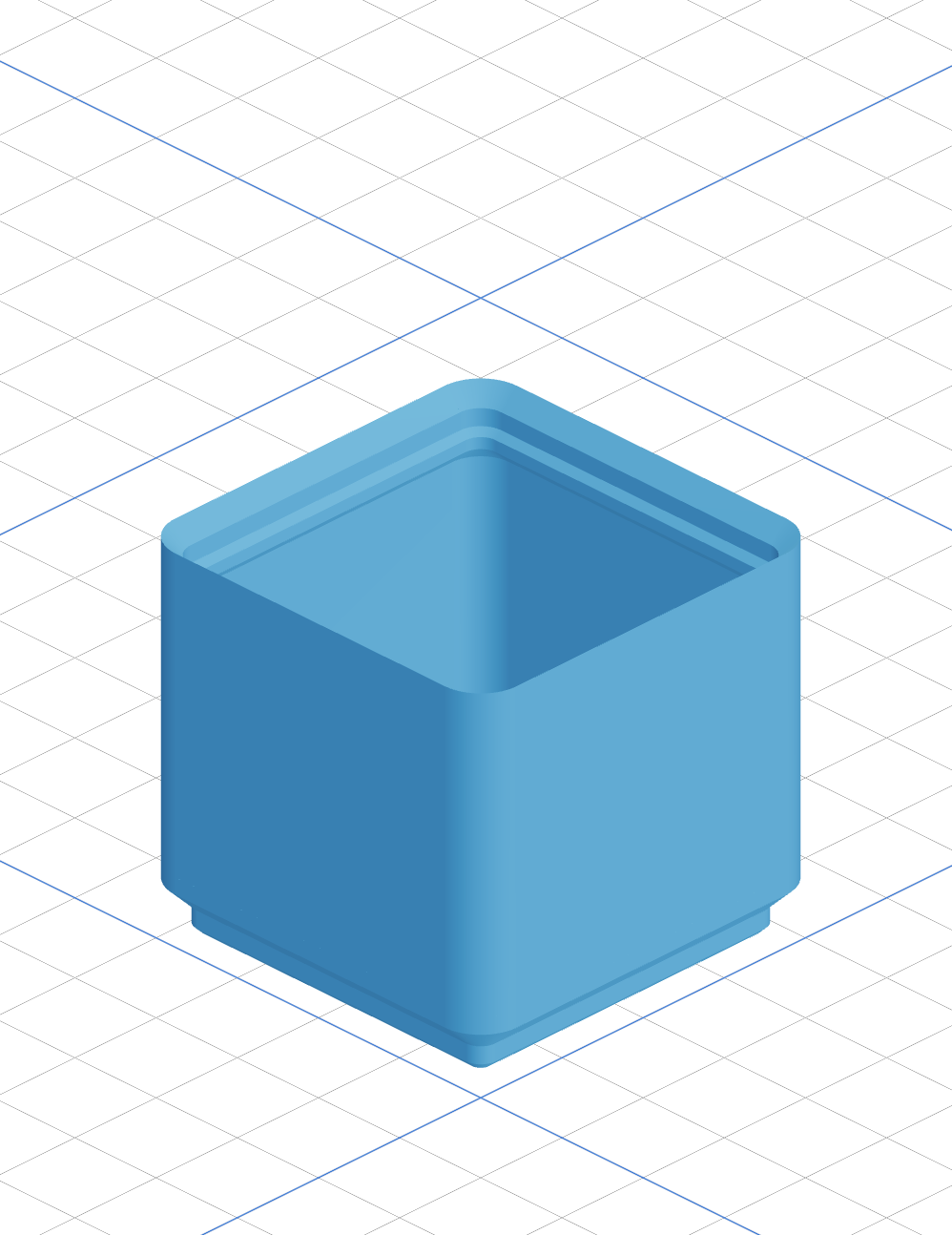 Gridfinity Bin | Box 1 x N x 5