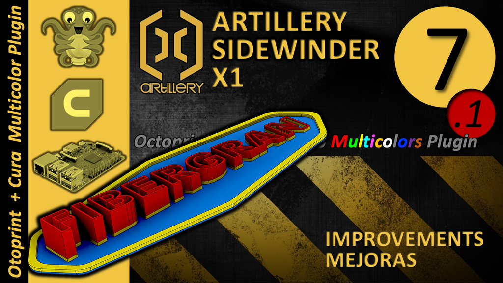 (7.1) Multi Colors Octoprint Plugin , Artillery Sidewinder X1 Improvements - Mejoras