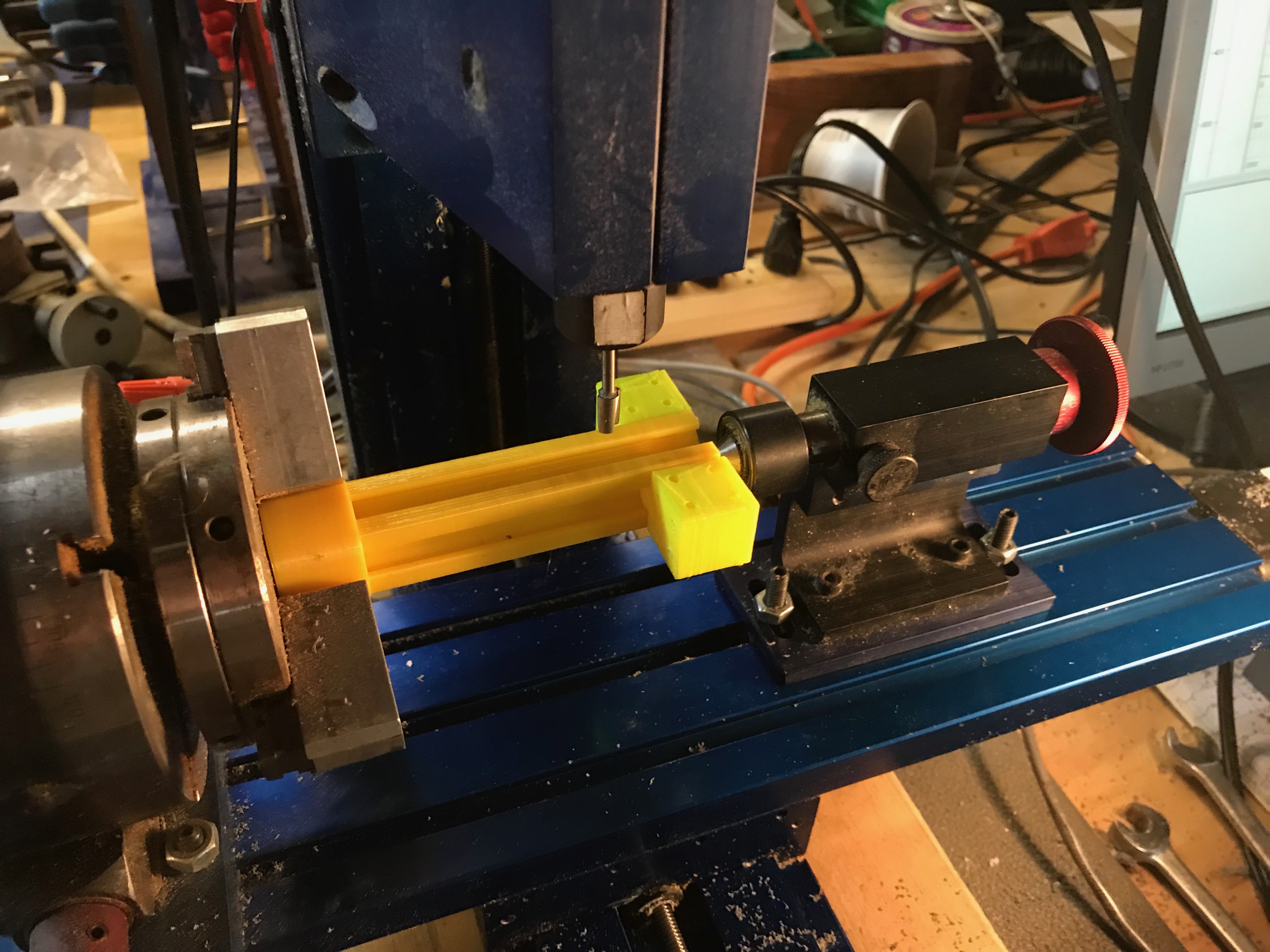 CNC Mill 4th axis makerbeam gang rail