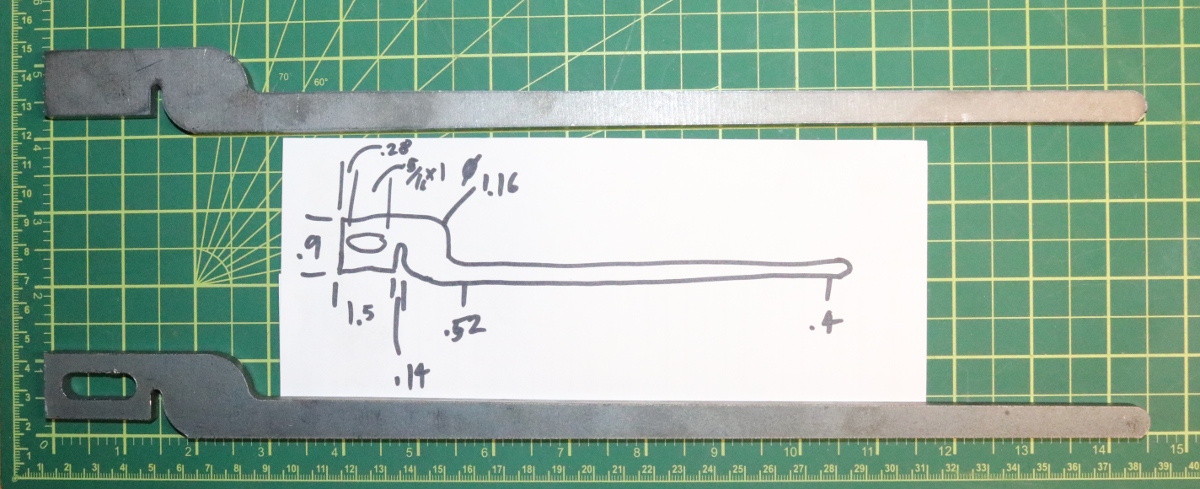 Blacksmith Tong Blanks - plasma cutout photos & dimensions