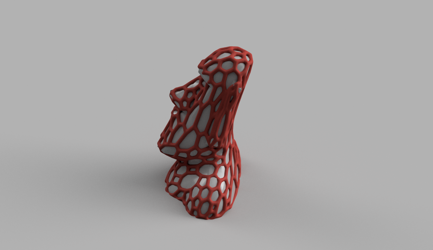 Caged Low Poly Moai