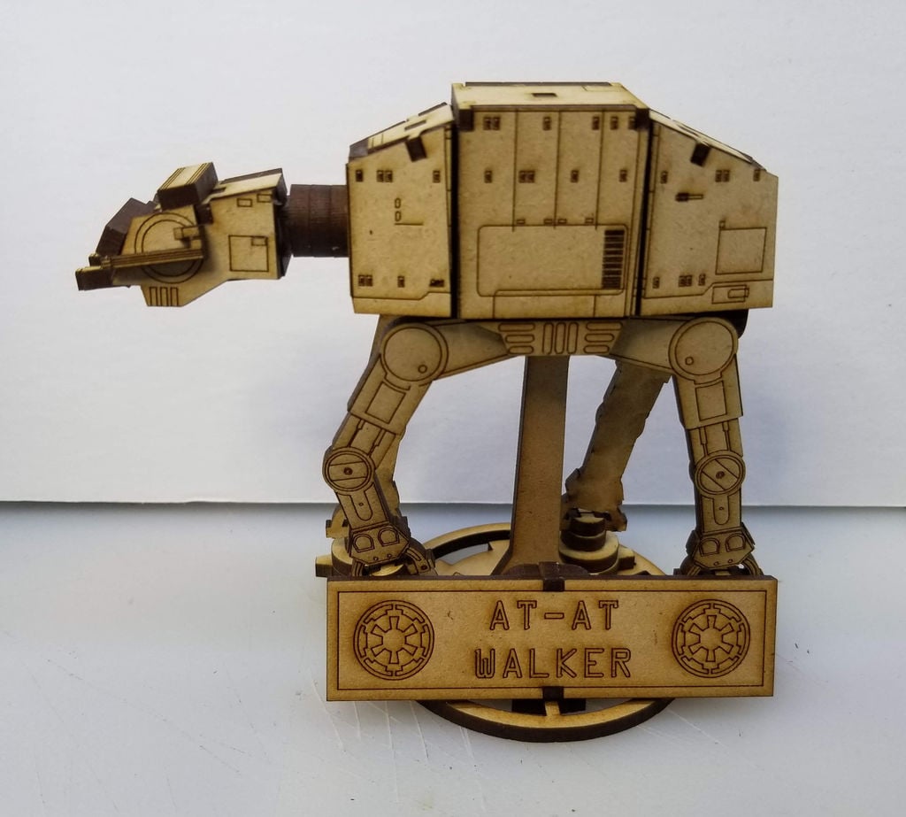 Star Wars Small AT-AT Walker Laser Cut Template - ai, cdr, dxf, pdf, svg