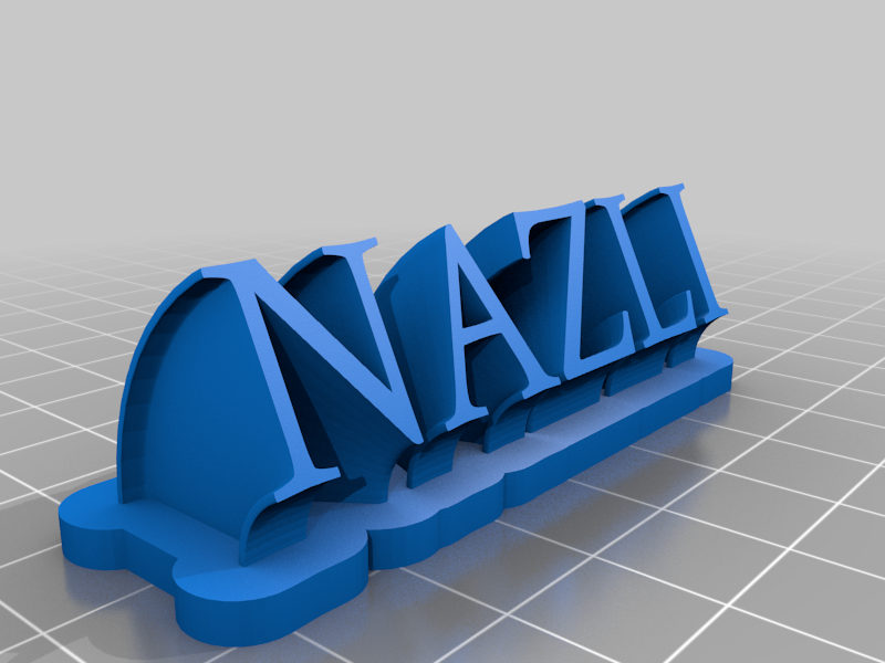 My Customized Sweeping 2-line name plate (text) NAZ