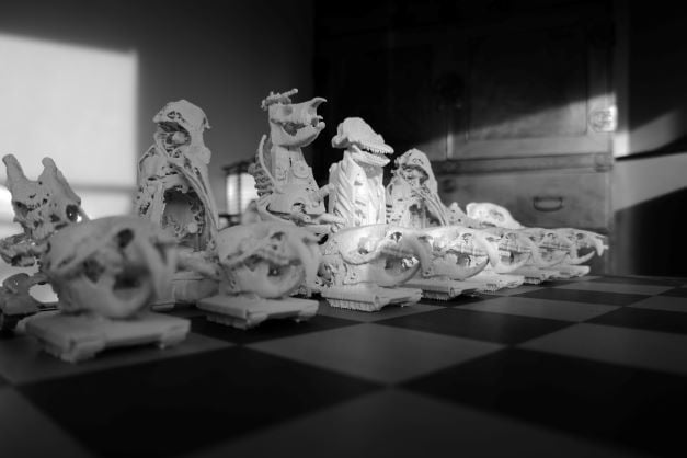 Skull Tanks Chess Set
