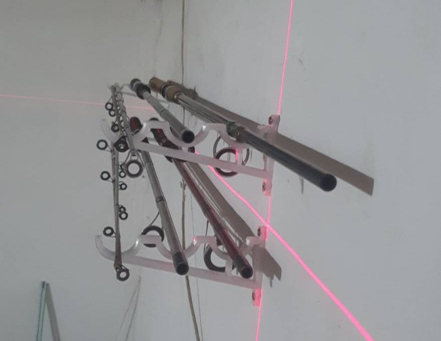 wall mount for fishing rods