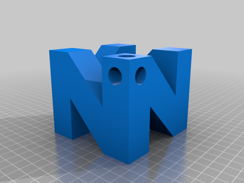 N64 Cube with keychain hole