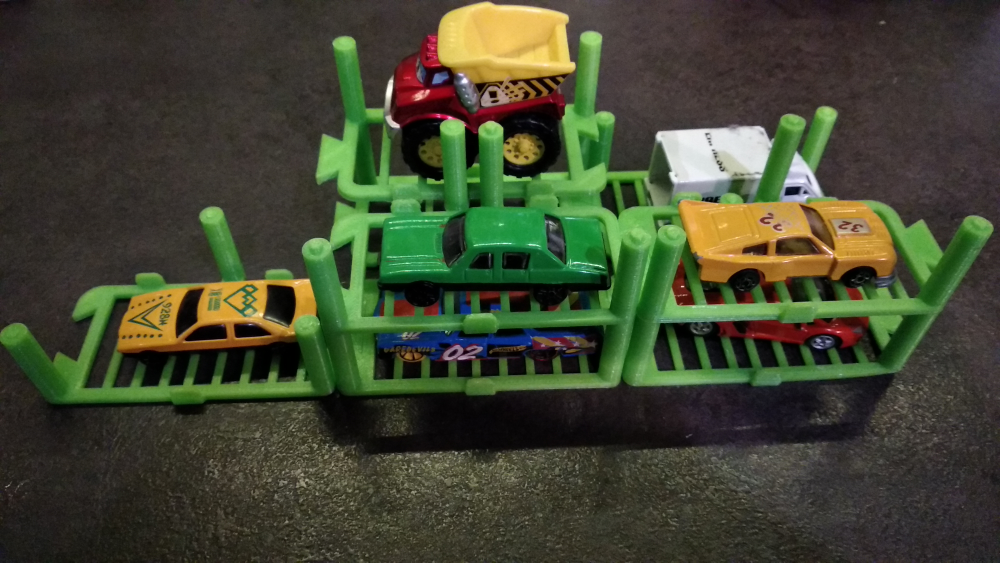 Stackable garage for small cars HotWheels