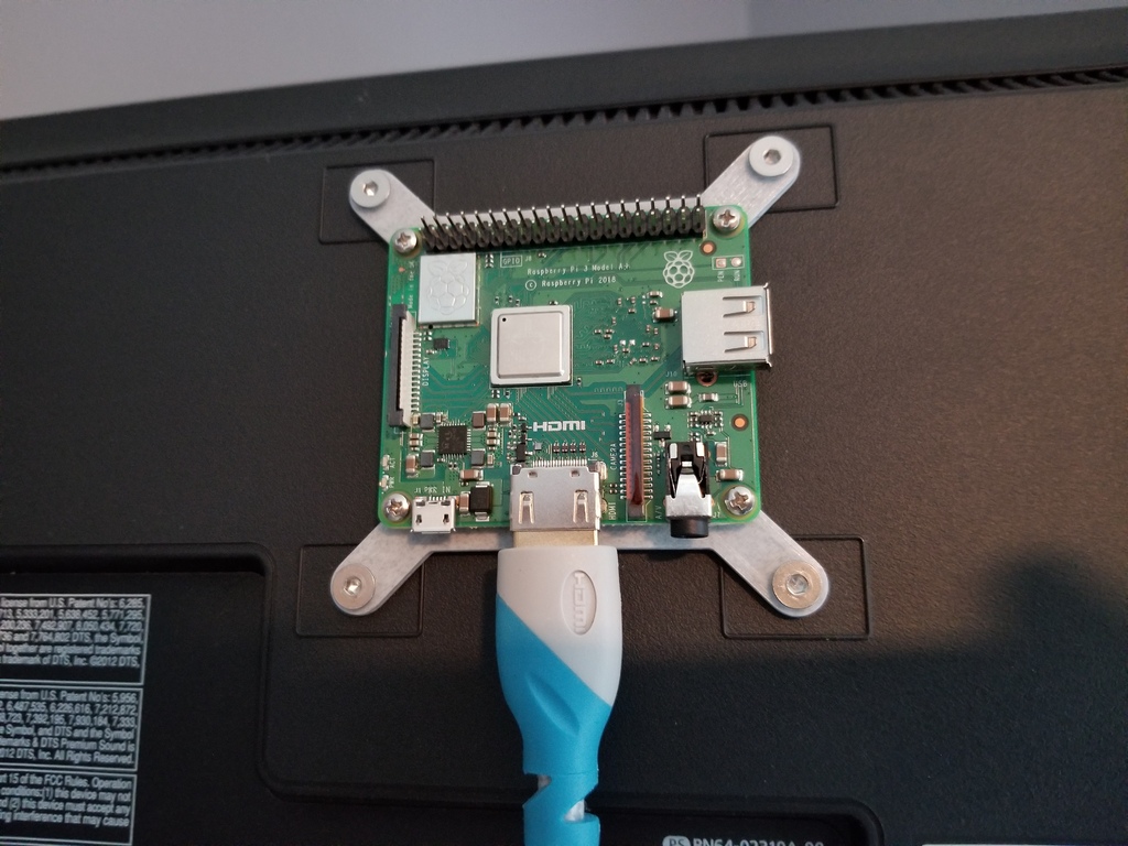 Minimalist Raspberry Pi 75mm VESA Mount Brackets - Also Works With Odroid C4 and other SBC