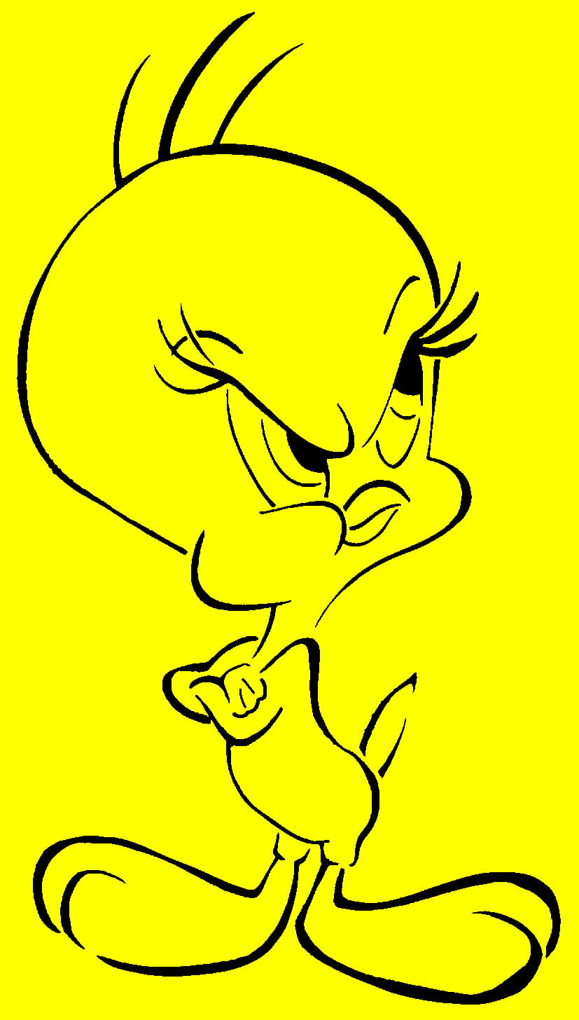 Tweety Bird stencil 3