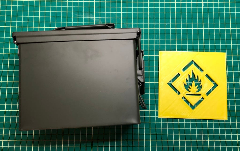 Flammable Contents Logo Stencil