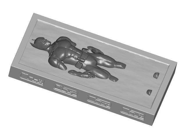 Carbonite Encased Batman w/ Optional Control Panels and 2 Stands