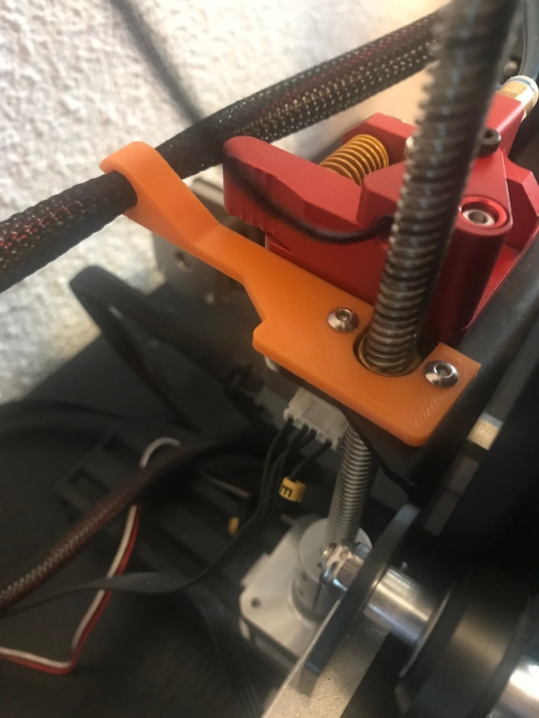 Extruder carriage wire holder for Ender 3