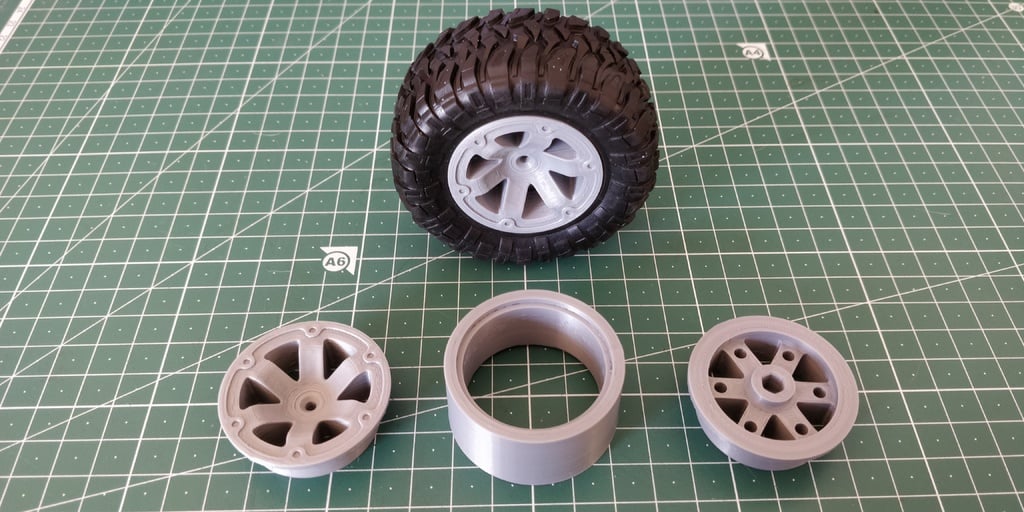 1.55" RC Wheel Beadlock with 5mm Hex - 3 Designs - Vented and Non Vented