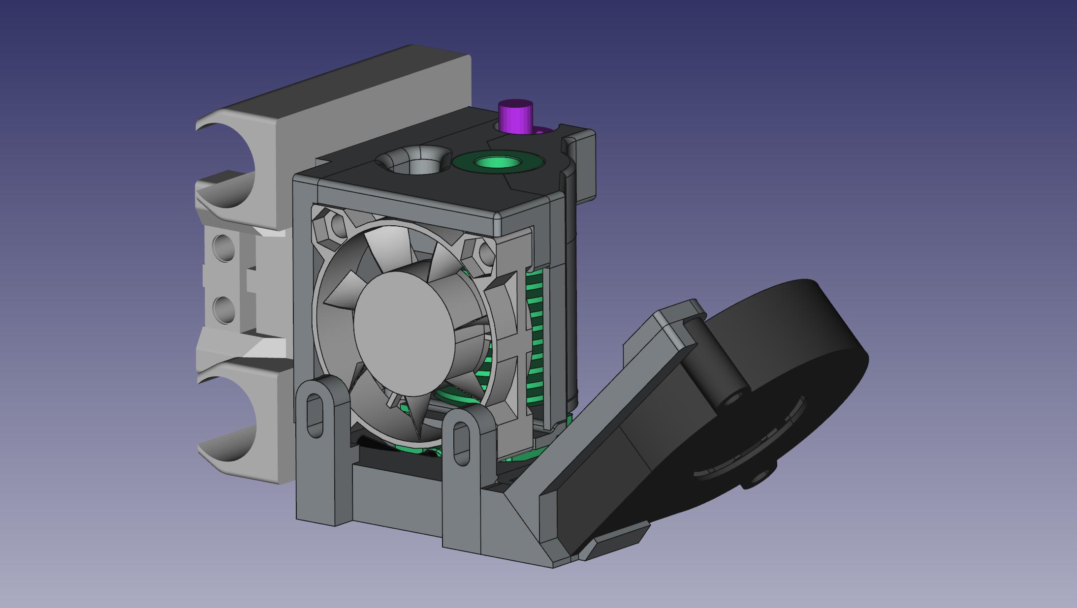 Hypercube Evolution - New extruder mount and fan duct