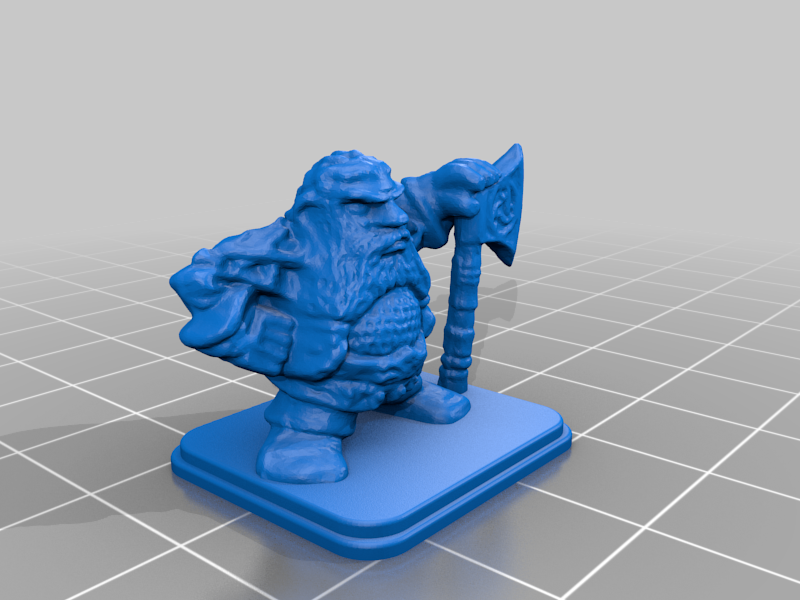 HeroQuest Dwarf Chainmail Battle Axe