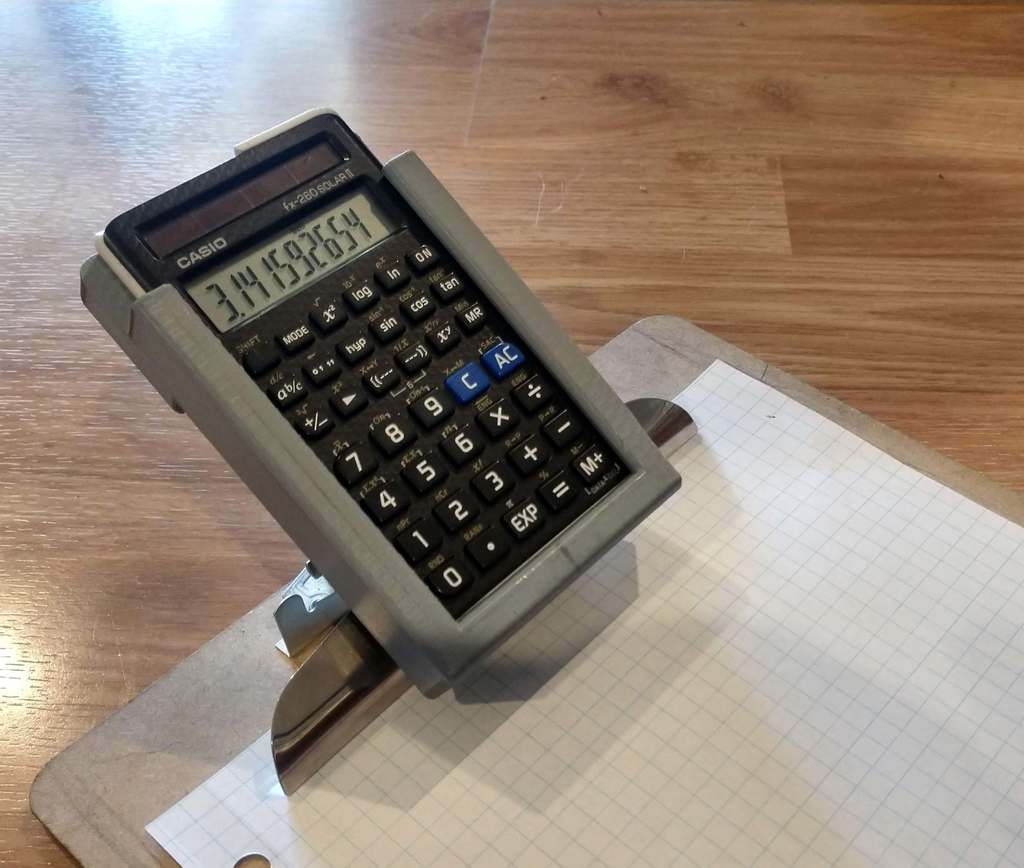 Calculator Holder For Clipboard (Casio fx-260 Solar II)