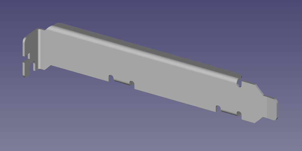 PCIe full height bracket for half height card
