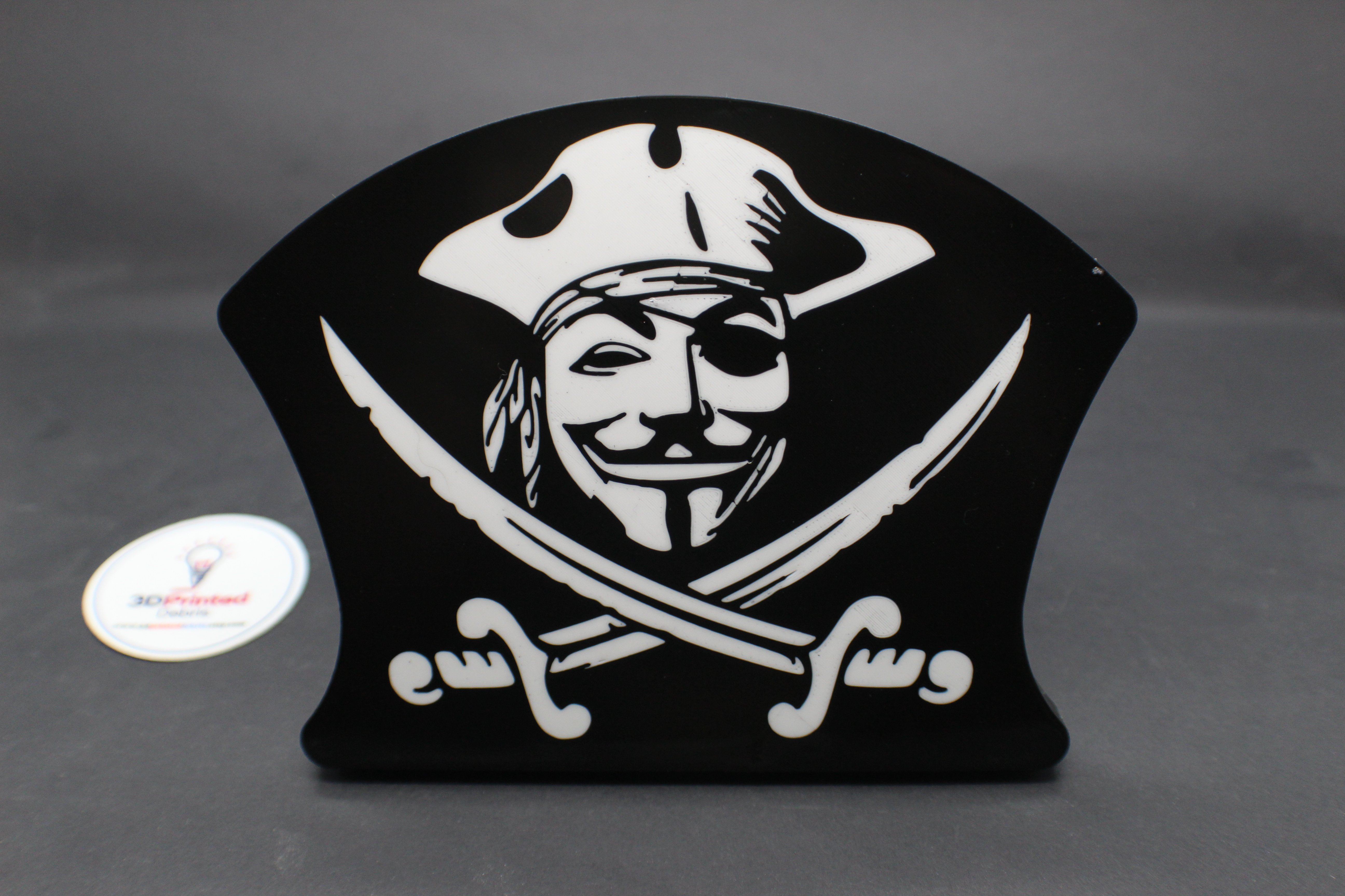 Guy Fawks Jolly Roger Mashup Multicolor 2" Trailer Hitch Receiver Plug Cover
