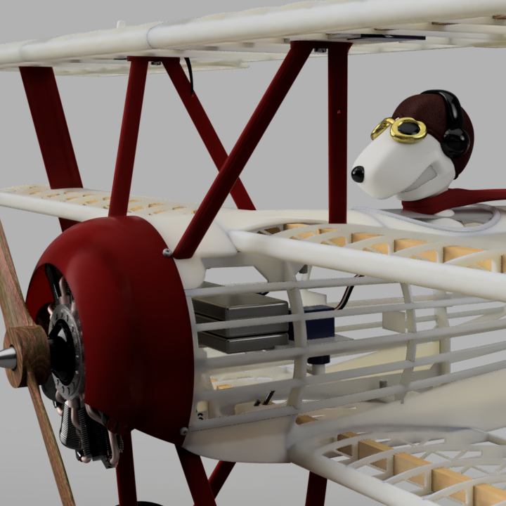 Redbaron Snoopy Pilot for 3D Printed RC Triplane