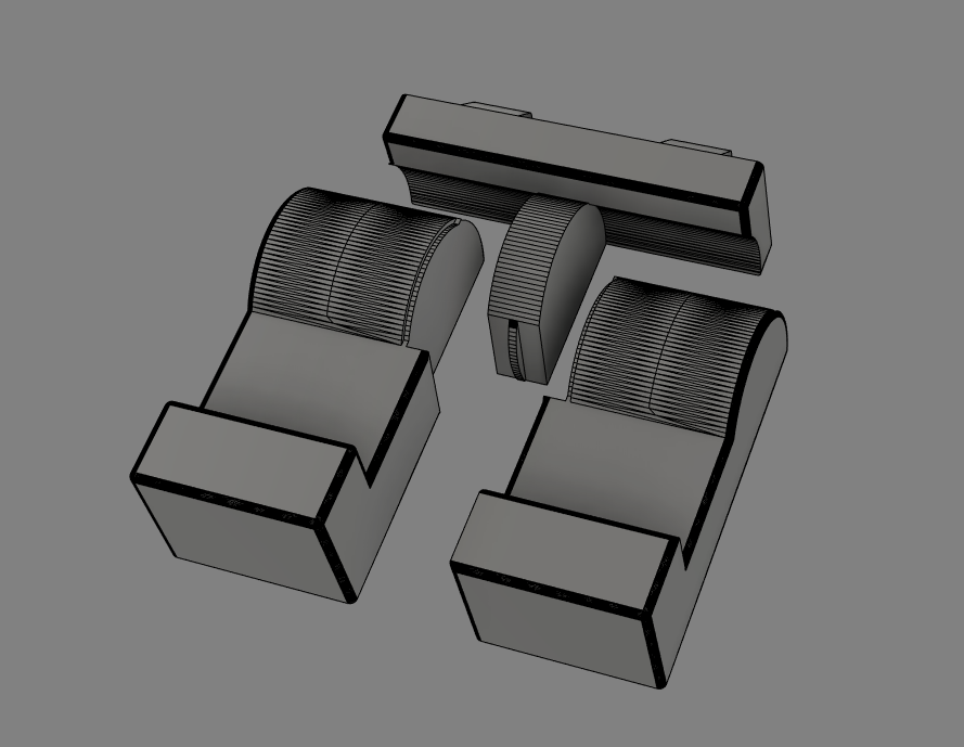 Separated legs for Lego Toilet paper holder