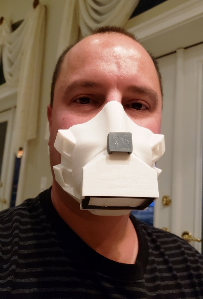 Hepa Filter Mask using roomba i7 filter