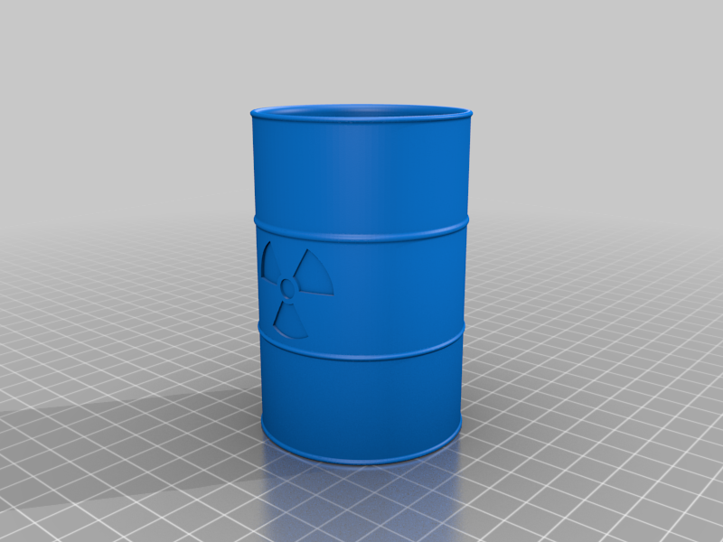 Radioactive Barrel Pen holder Storage Container