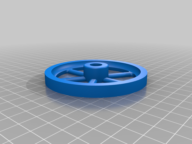 Flywheel cast mold: 80 x 16 mm (two prints) 10 mm bore, 6 spokes