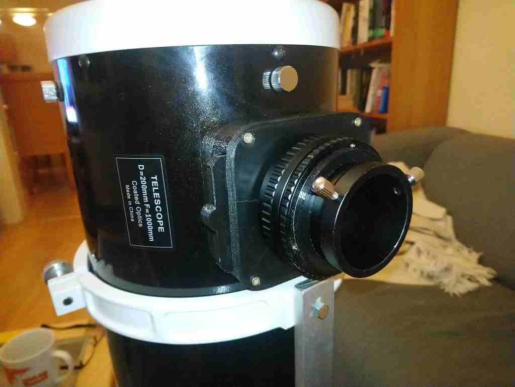 helicoid focuser for 8" Newton with 2" filter slider