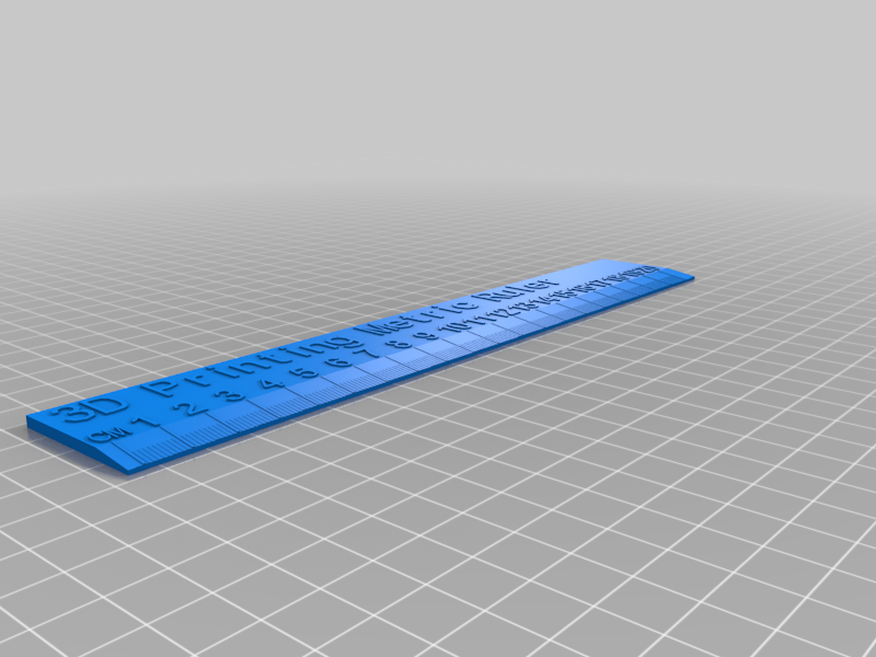 3D Printing Metric Ruler 