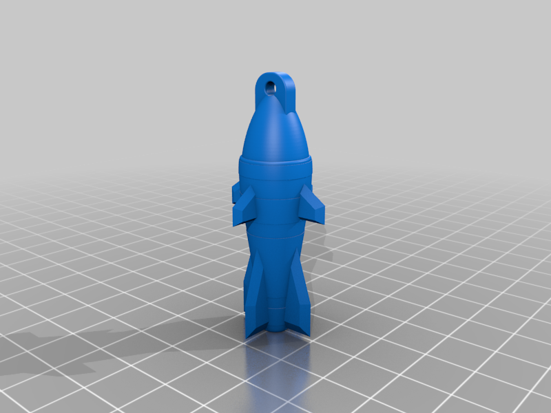 Tether Guided practical nuke missile - keychain