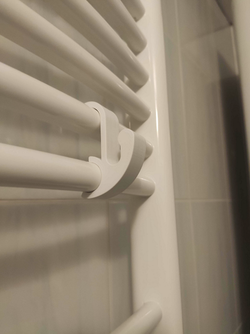 Bathroom radiator towel hook 20 mm diameter pipe sturdy ZORK3D