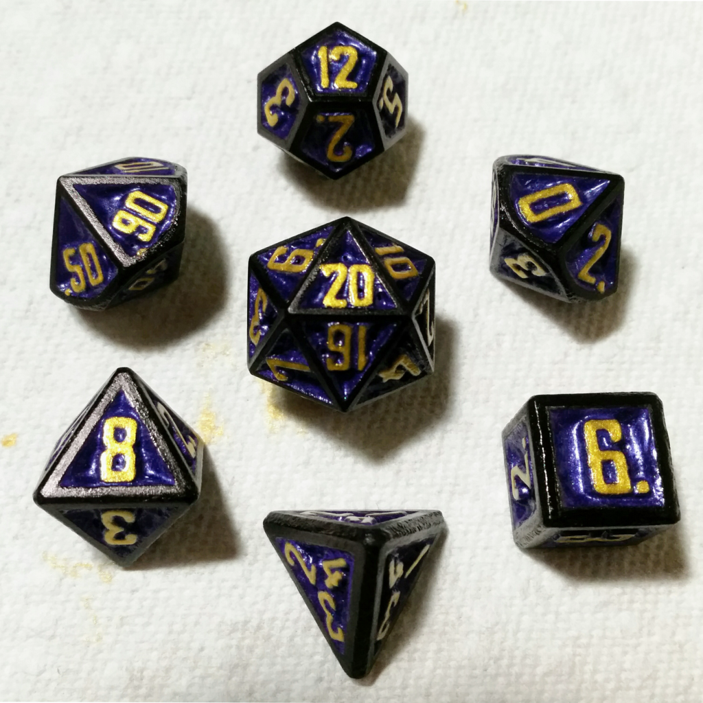 D&D Dice Set with Raised Numbers for Painting (v2)