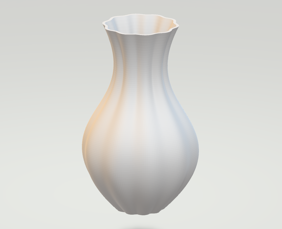 Smooth fluted vase