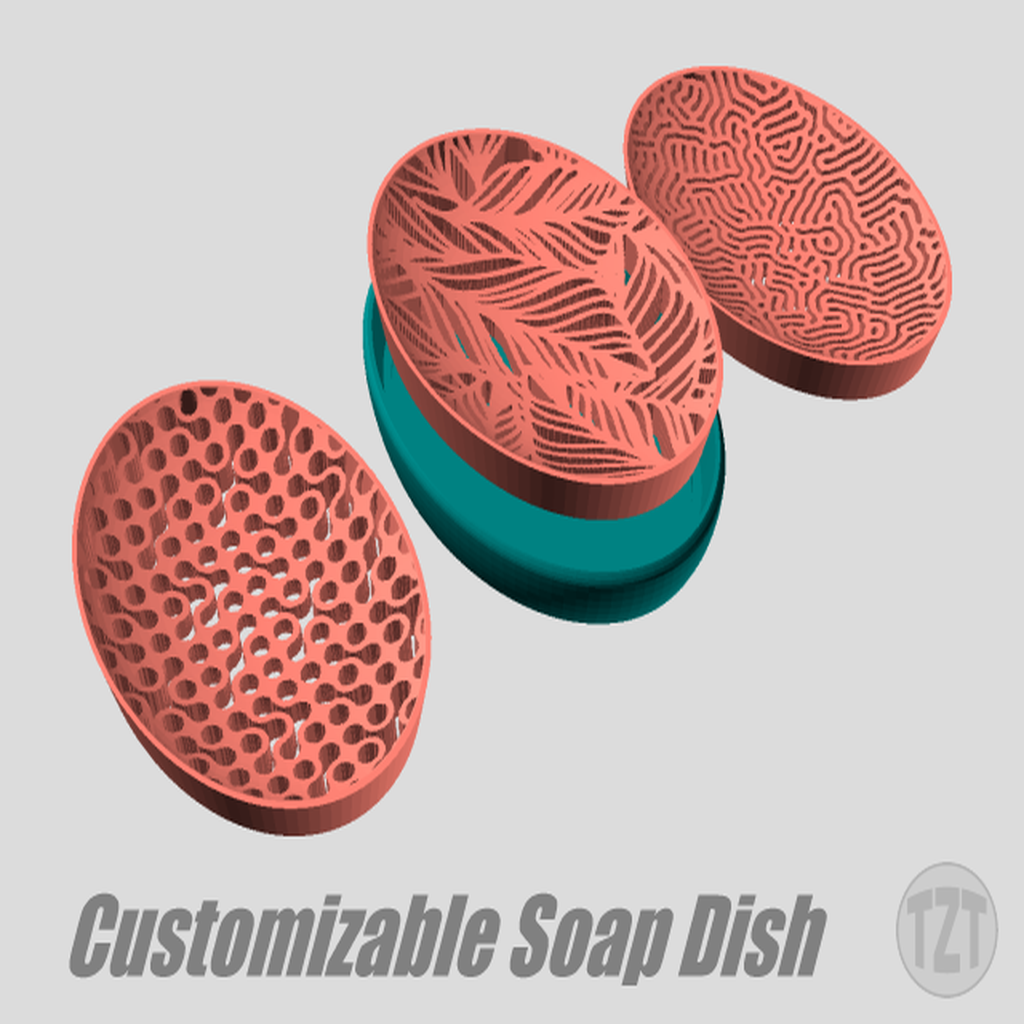 Customizable Soap Dish with Decorative Inserts