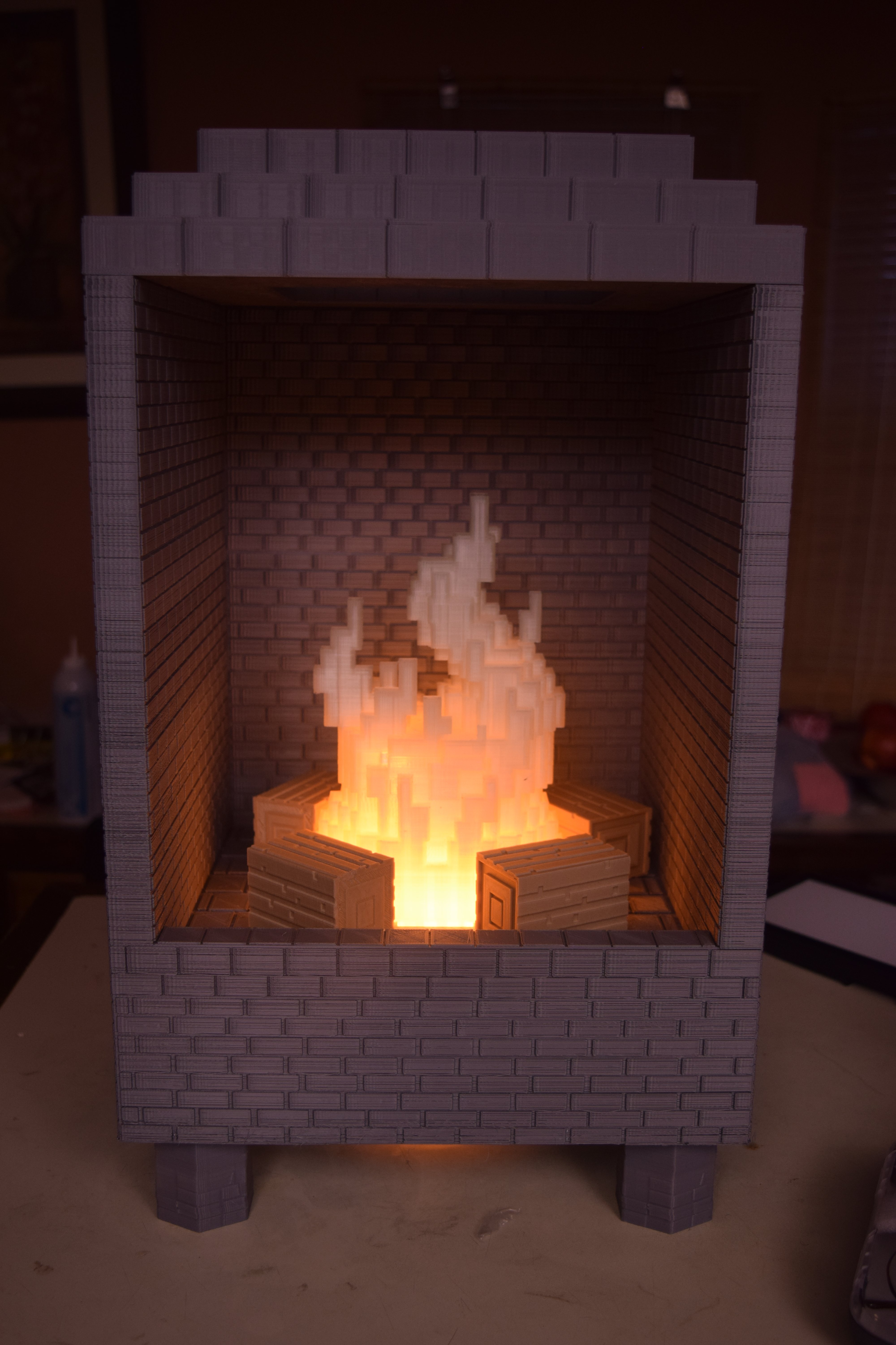 Minecraft/8-bit Led Fireplace