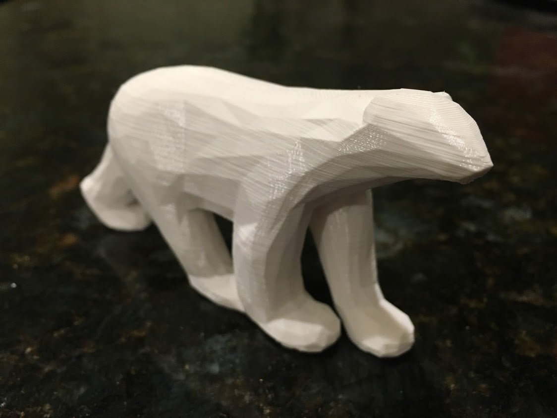 Low Poly Pompon White Bear