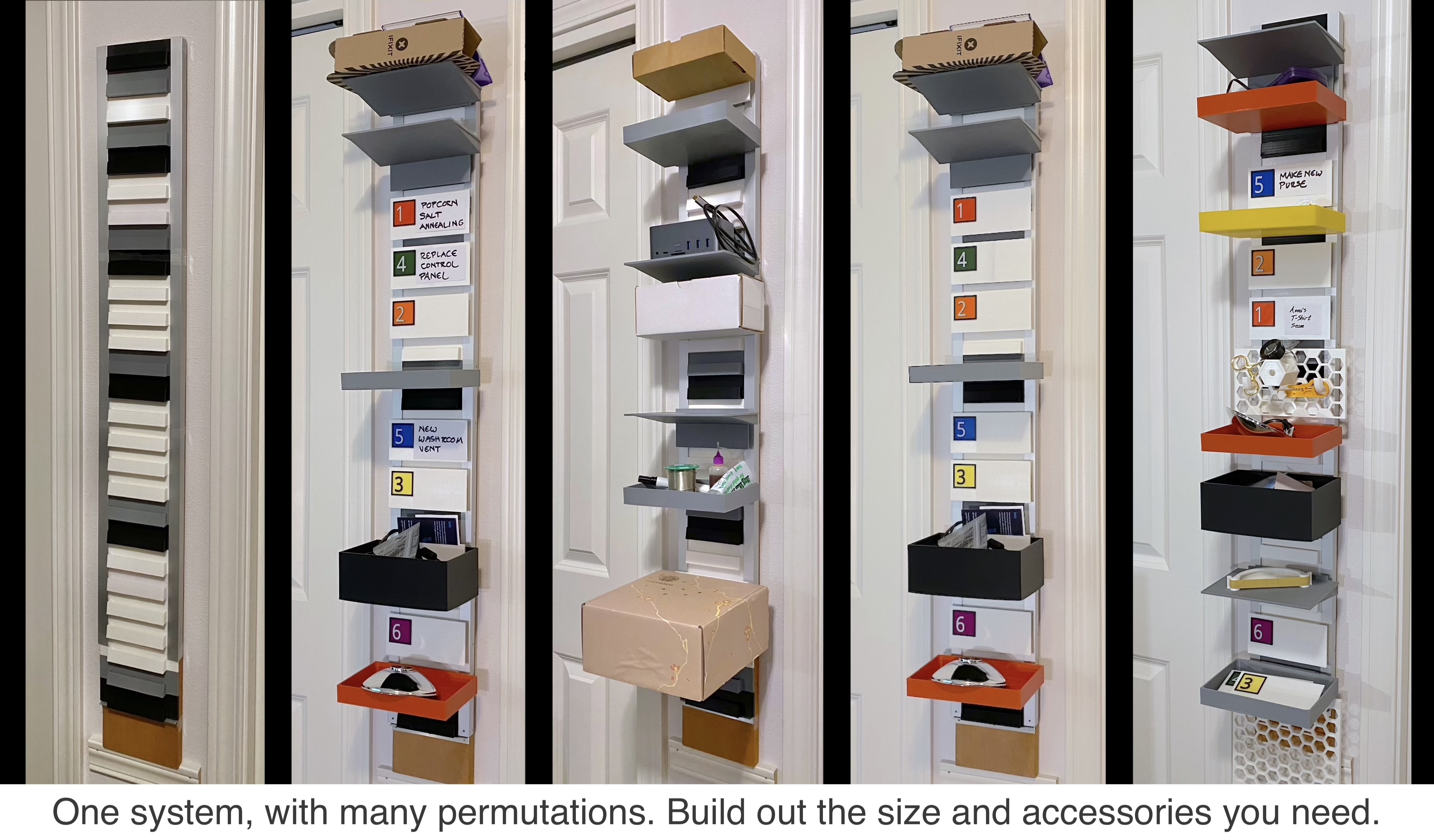 WIP - Vertical Wall-Mounted Project Storage System with additional applications