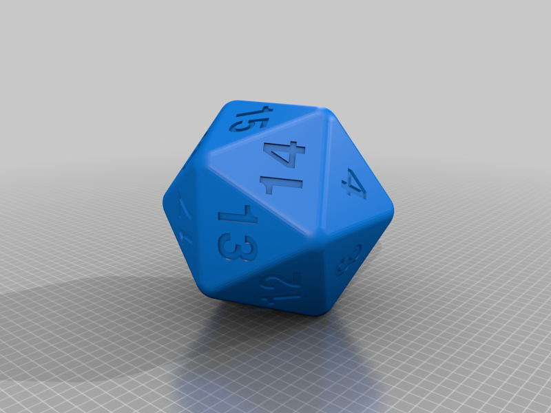Giant Spin Down D20 Icosahedron Dice Life Counter