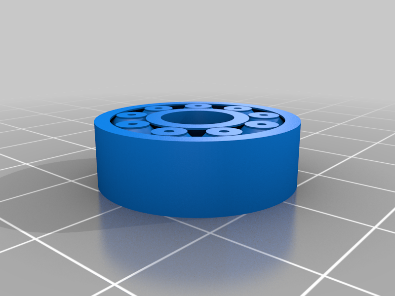 3D Printable 608 Bearing (Print in Place) No Logo Remix