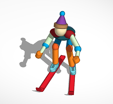 Basic Skier Figurine