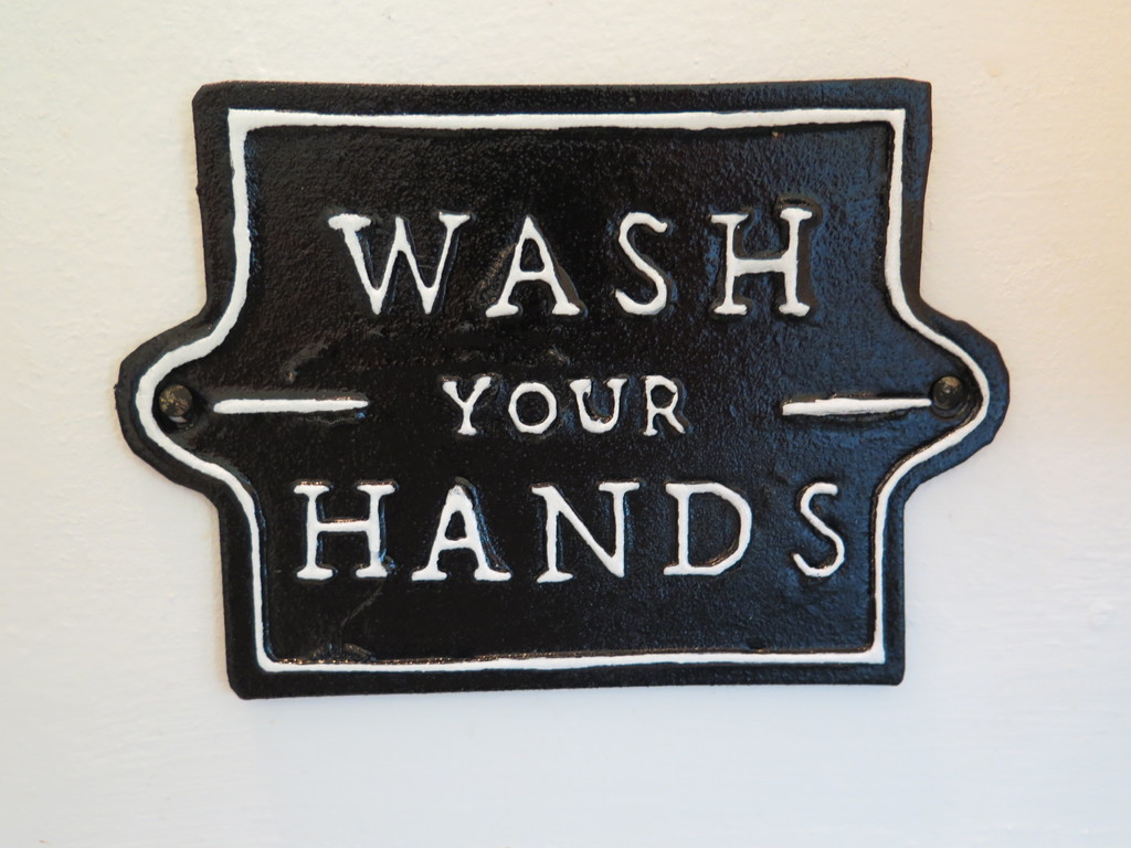 Wash Your Hands Bathroom Sign
