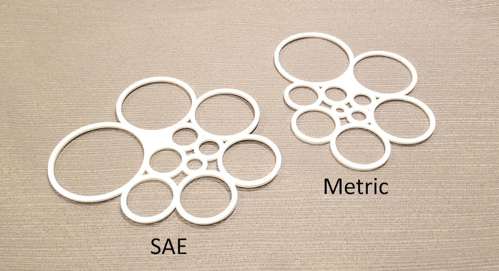 Circle Drawing Templates - SAE & Metric