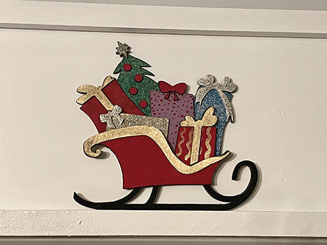 Santa's sleigh Christmas decoration