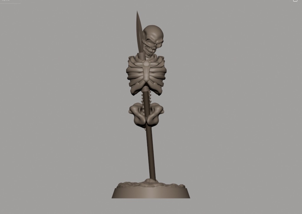 Skeleton on Spear
