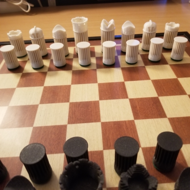 Corinthian  Columns Chess Set